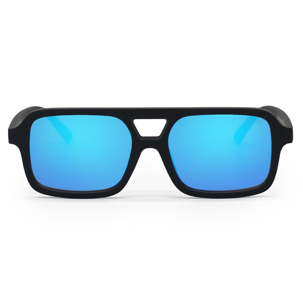 Atlas - Mirrored Blue Squared Sunglasses
