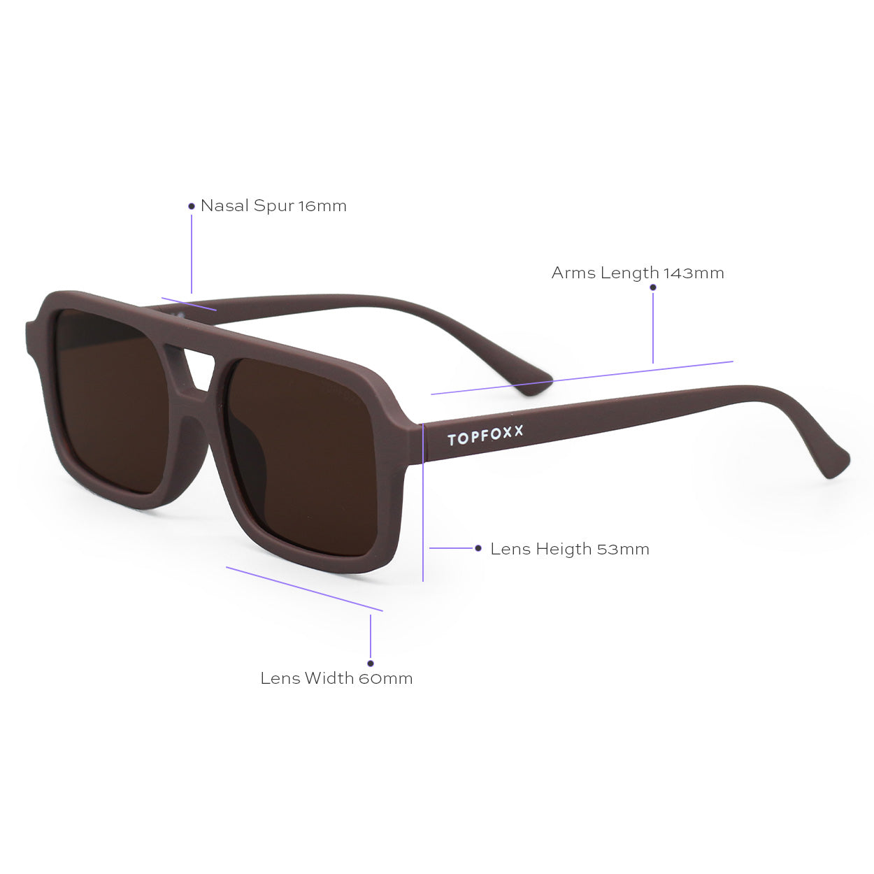 Atlas - Brown Squared Sunglasses