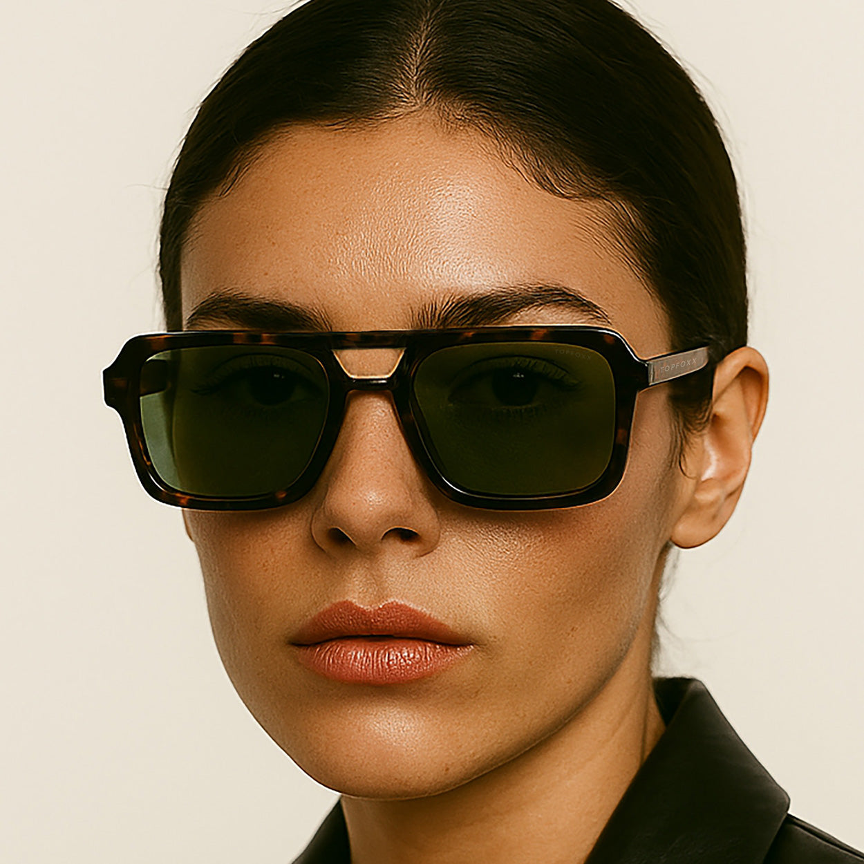 Atlas - Green Tortoise Squared Sunglasses