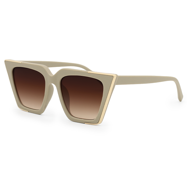 The CEO - Sustainable Nude Frame Brown Lens Cateye Sunglasses
