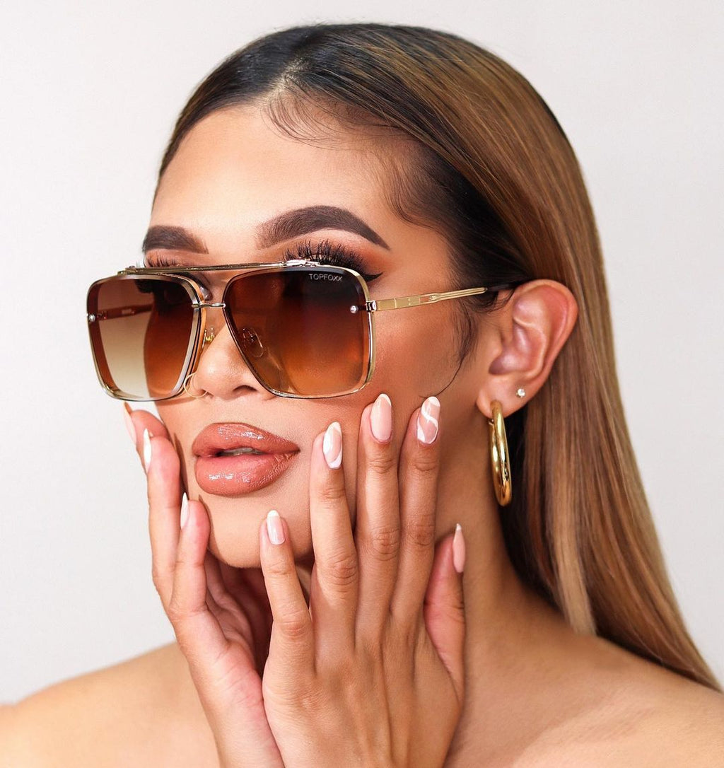 Bella Tangle-Free Aviator Sunglasses + FREE Anti-Fog Spray