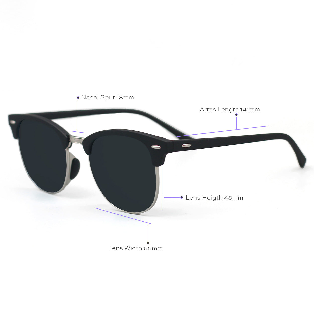The Masters – Black Clubmaster Sunglasses