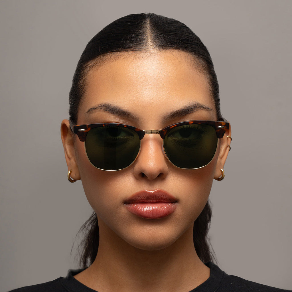 The Masters – Green Tortoise Clubmaster Sunglasses