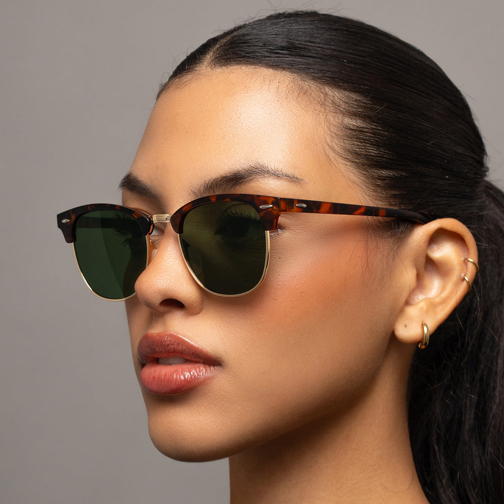 The Masters – Green Tortoise Clubmaster Sunglasses