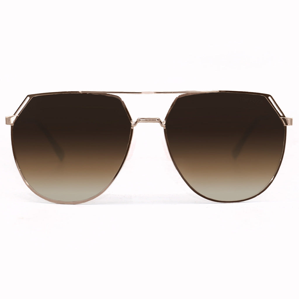 Farrah - Brown Tangle Free Aviator Sunglasses