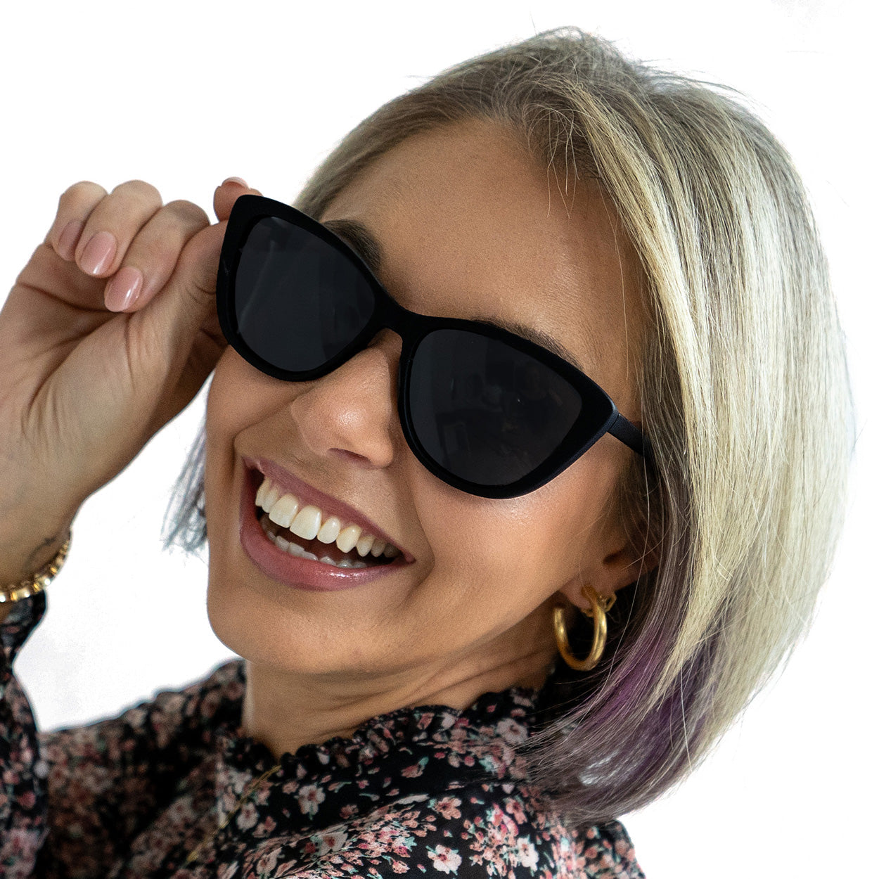 Kara - Black Cat Eye Sunglasses