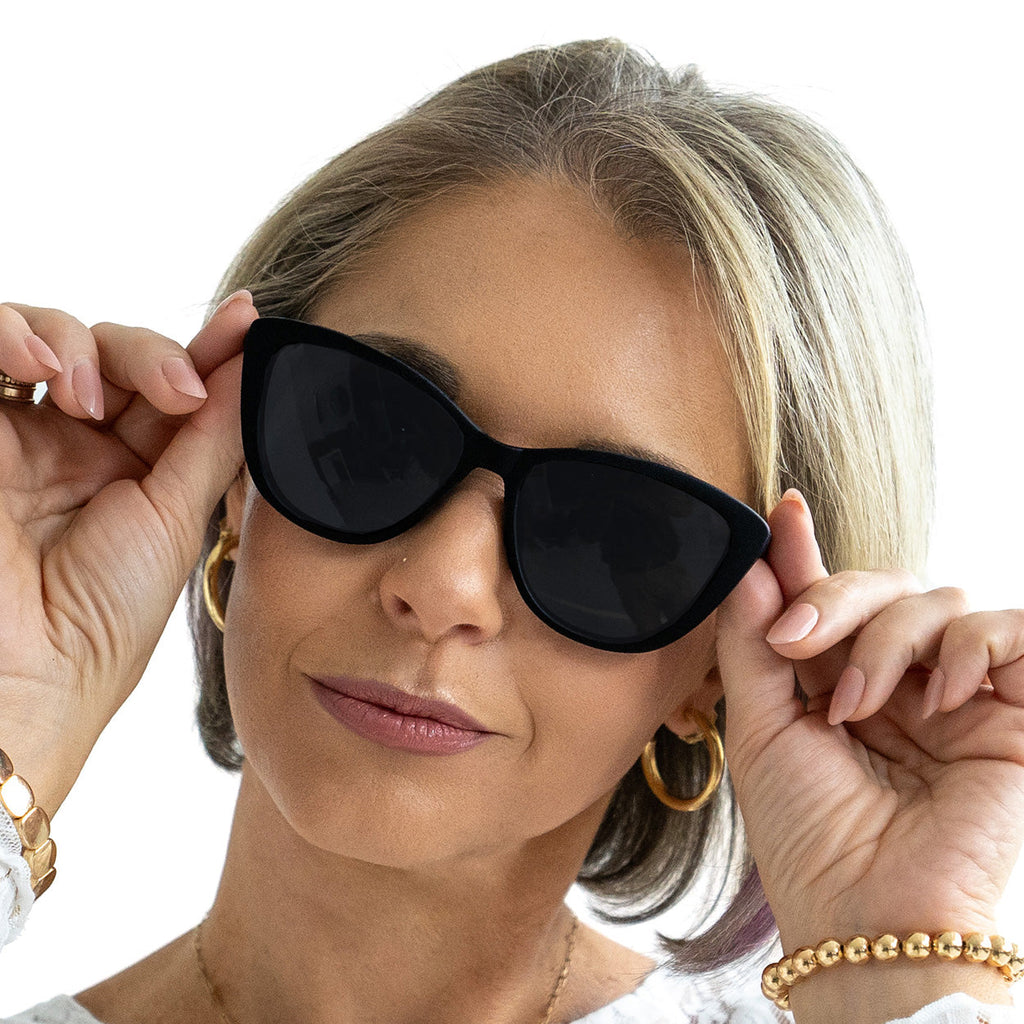 Kara - Black Cat Eye Sunglasses