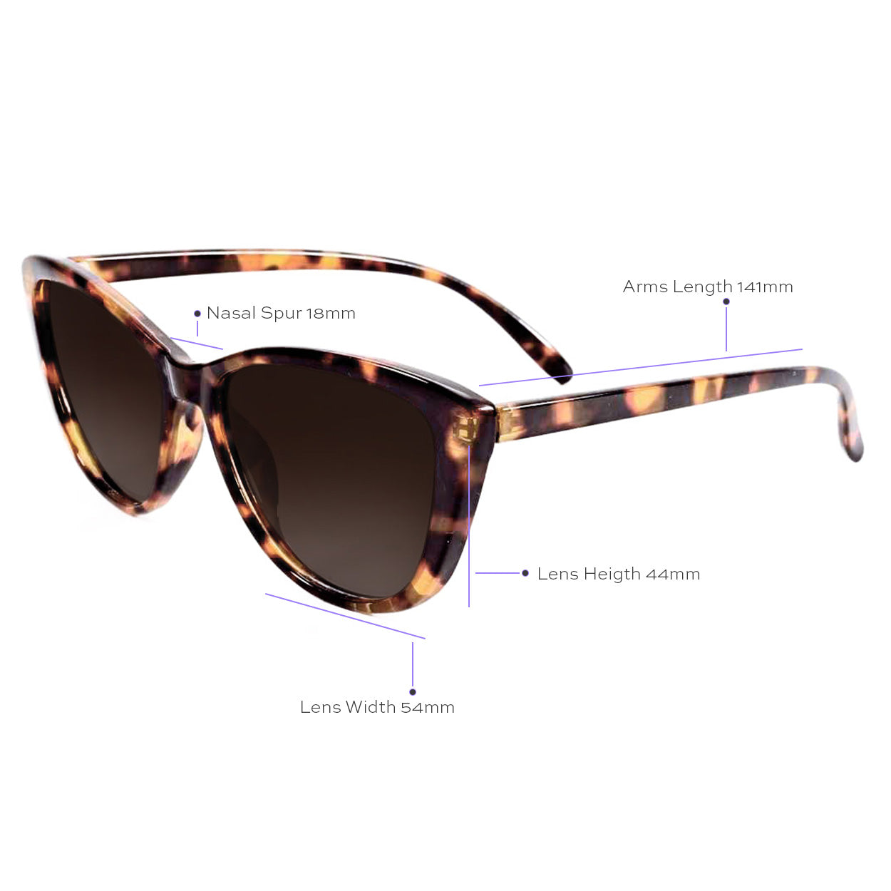 Kara - Tortoise Cat Eye Sunglasses