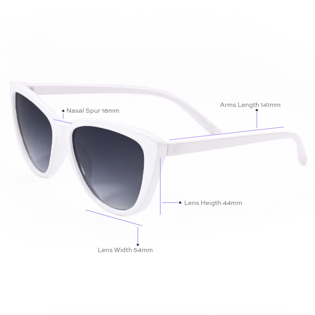 Kara - White Cat Eye Sunglasses