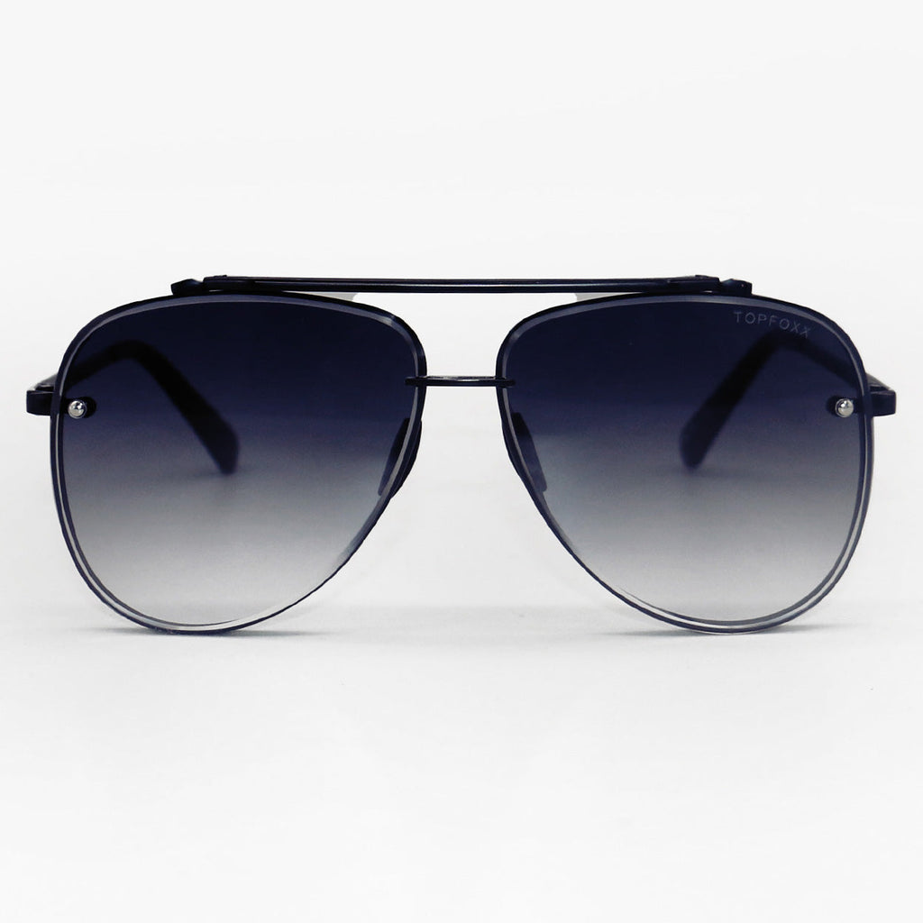 Luna - Tangle Free - Faded Black Aviator Sunglasses