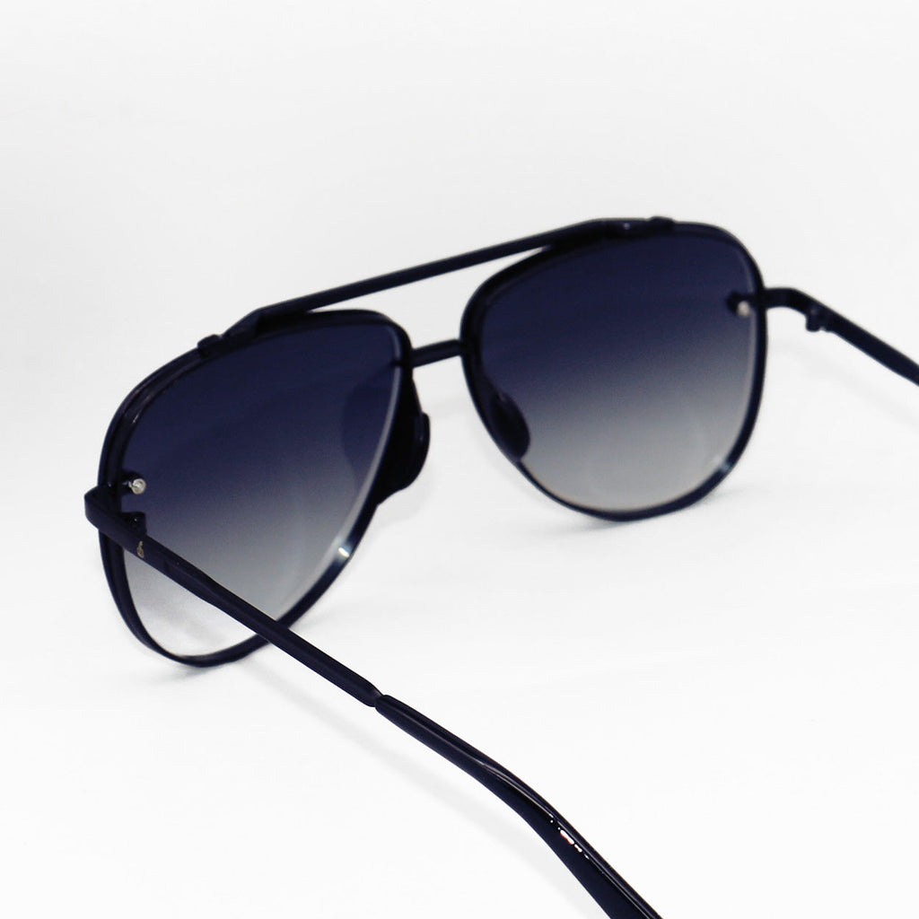 Luna - Tangle Free - Faded Black Aviator Sunglasses