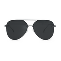 Smaller Megan 2 Jet Black- Aviator Sunglasses