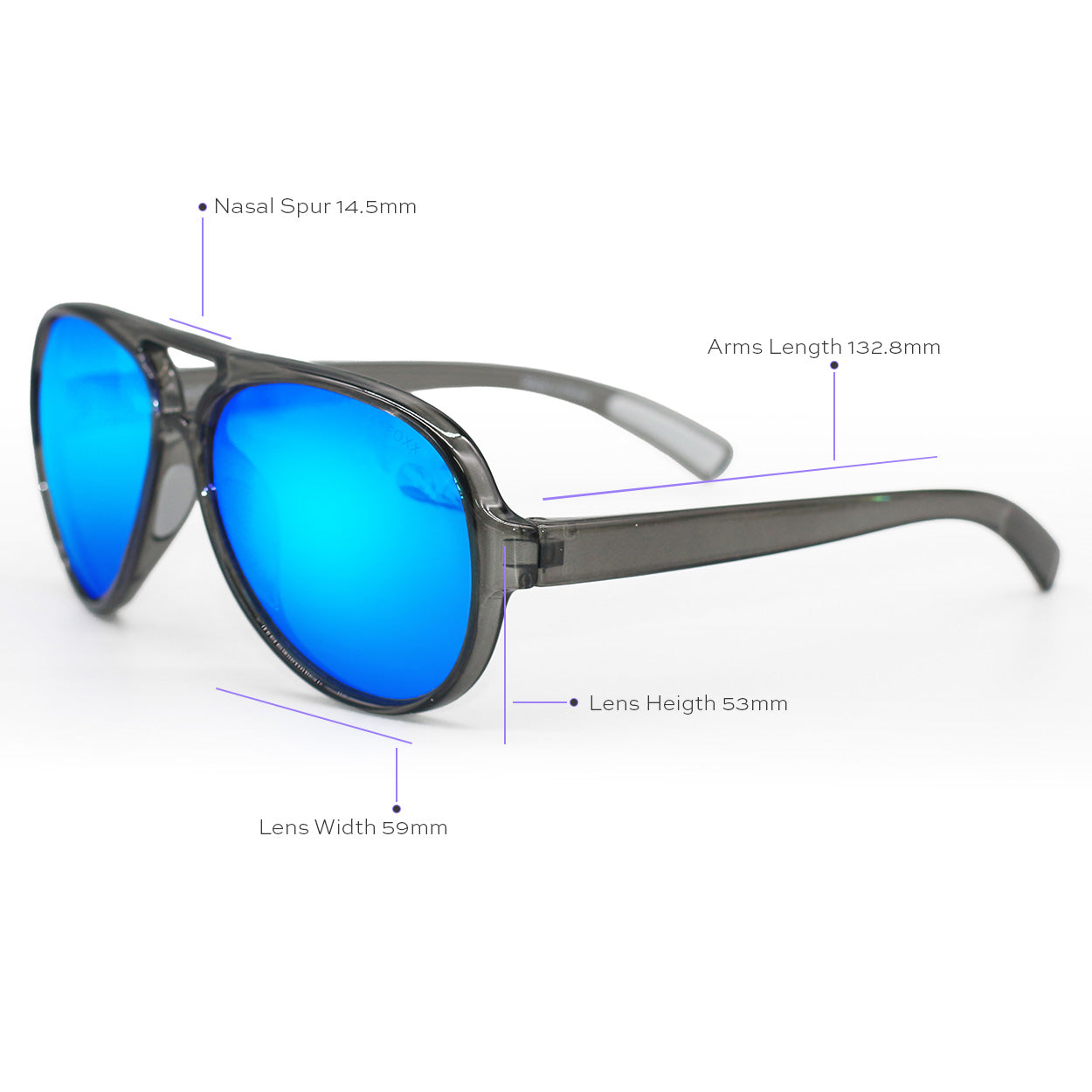Poseidon Mirrored Blue  – Tangle-Free Floating Aviators