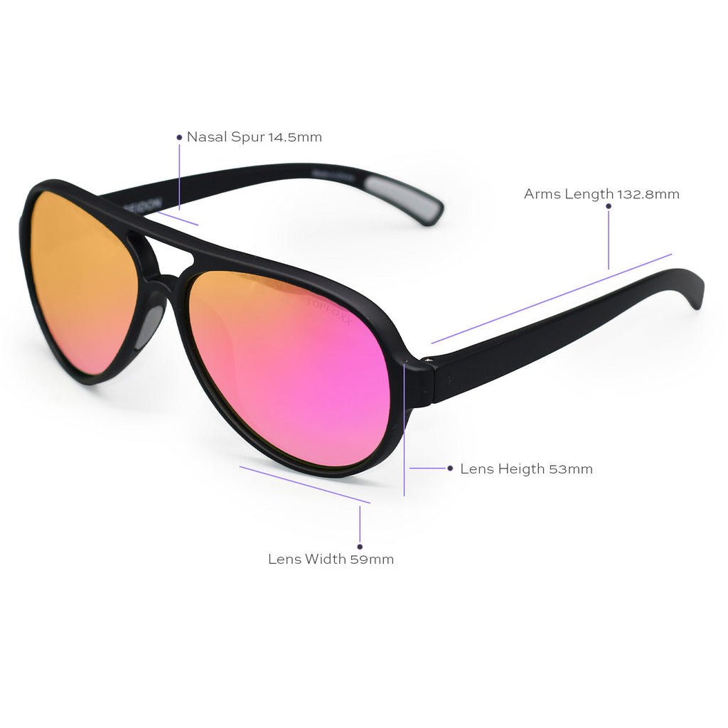 Poseidon Mirrored Pink  – Tangle-Free Floating Aviators