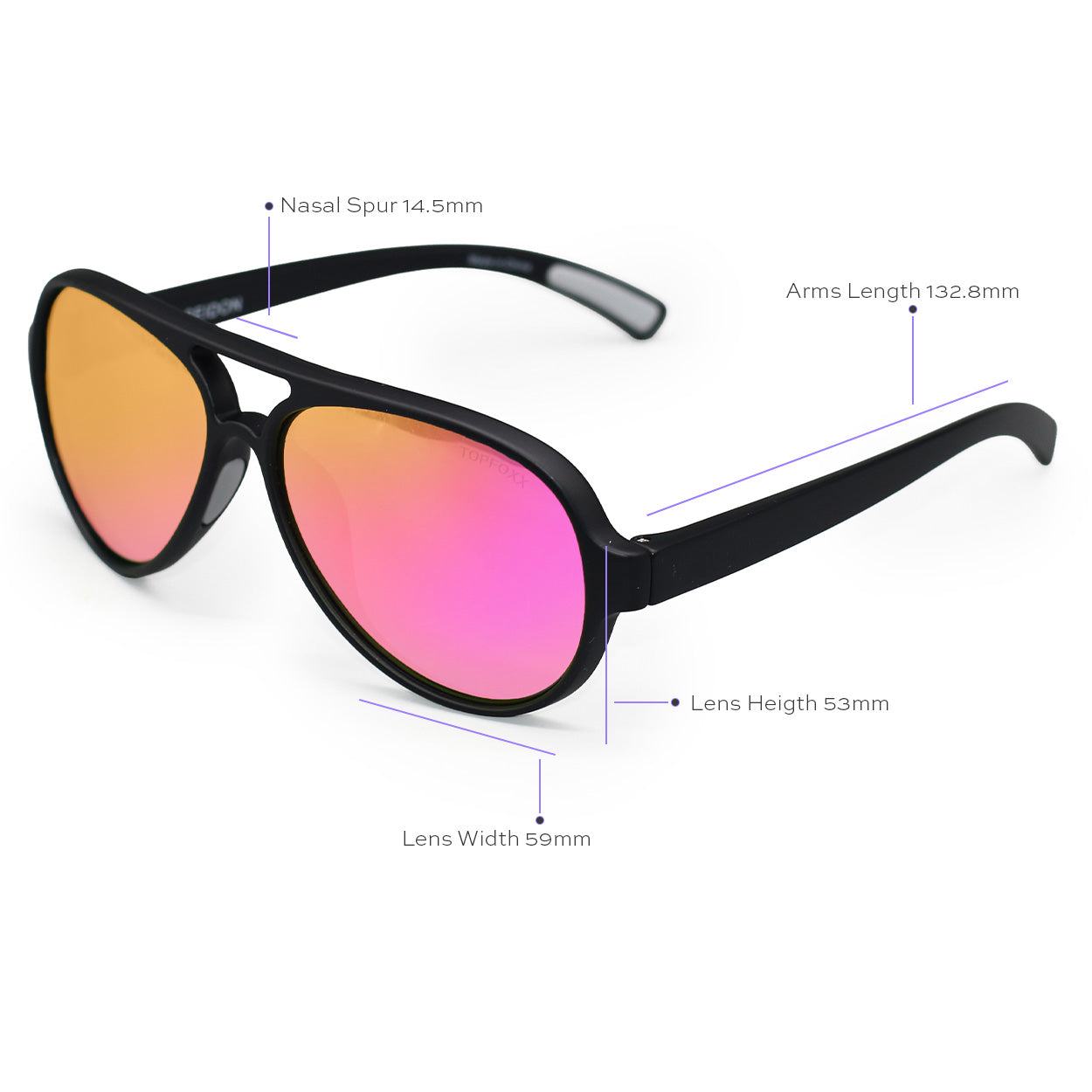 Poseidon Mirrored Pink  – Tangle-Free Floating Aviators