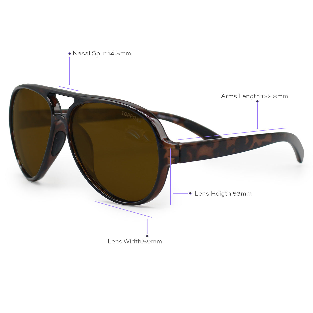 Poseidon Brown Tortoise  – Tangle-Free Floating Aviators