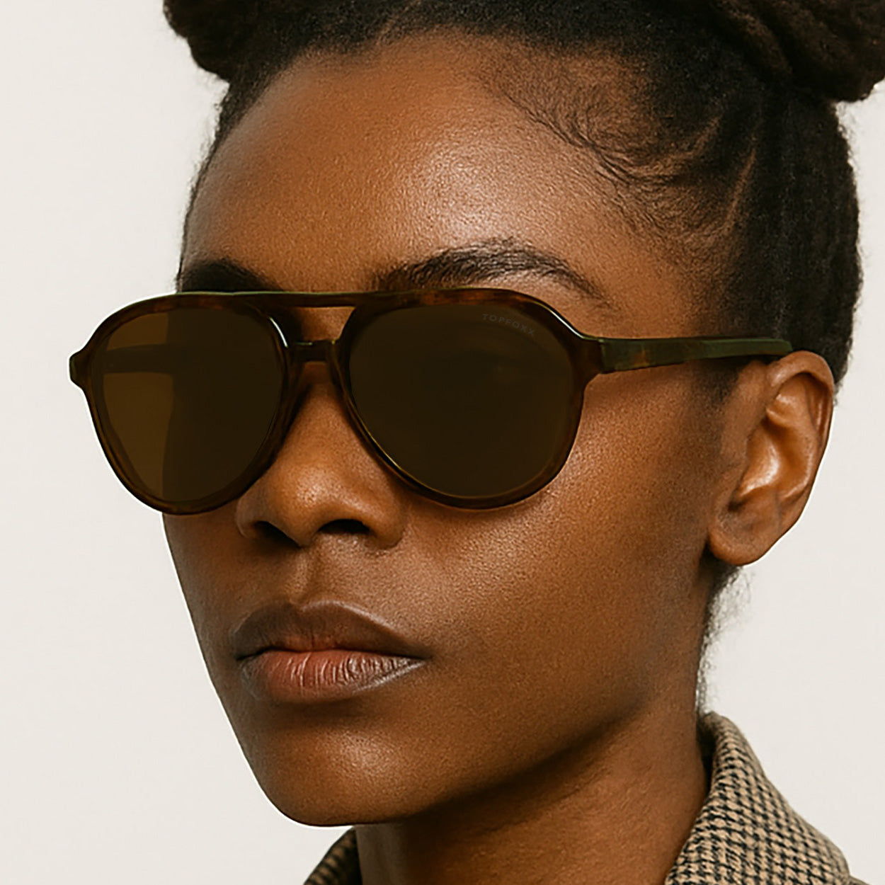 Poseidon Brown Tortoise  – Tangle-Free Floating Aviators