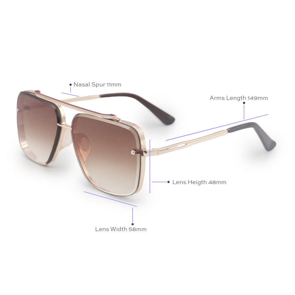 Smaller Bella Coffee - Tangle Free Aviator Sunglasses