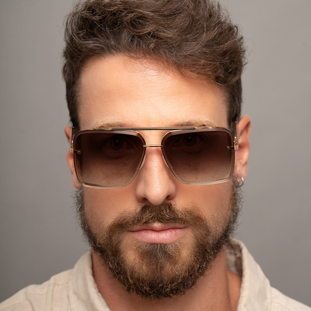 Smaller Bella Coffee - Tangle Free Aviator Sunglasses