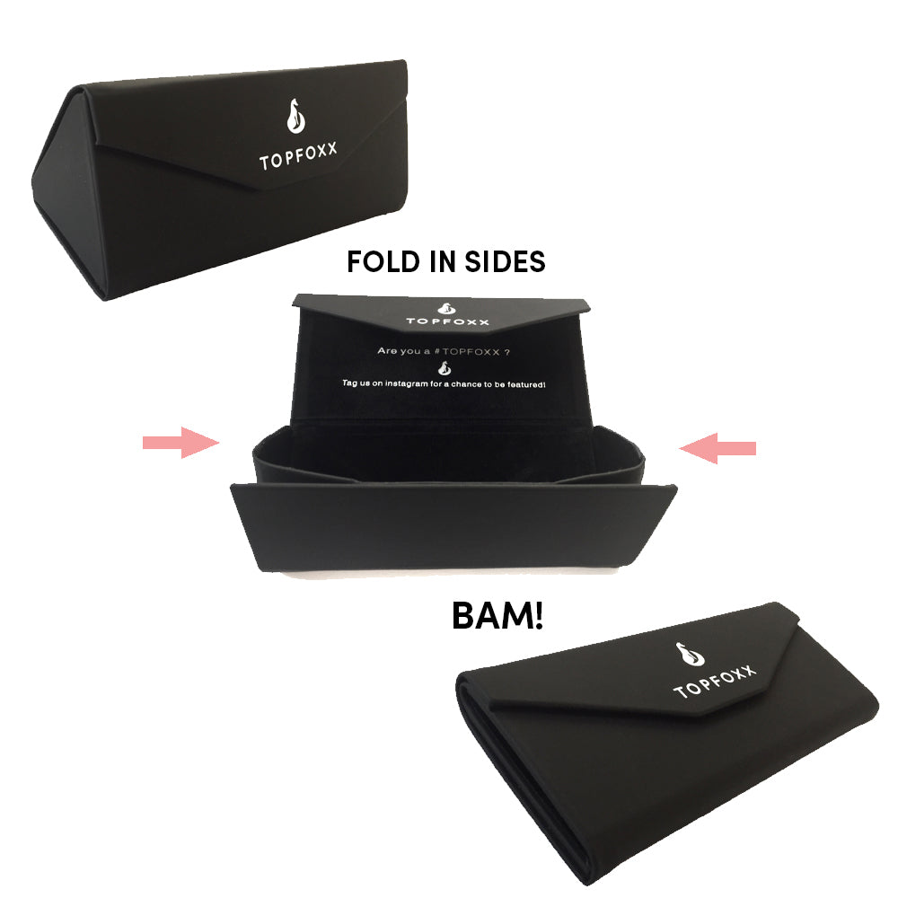 Black Foldable Sunglasses Case